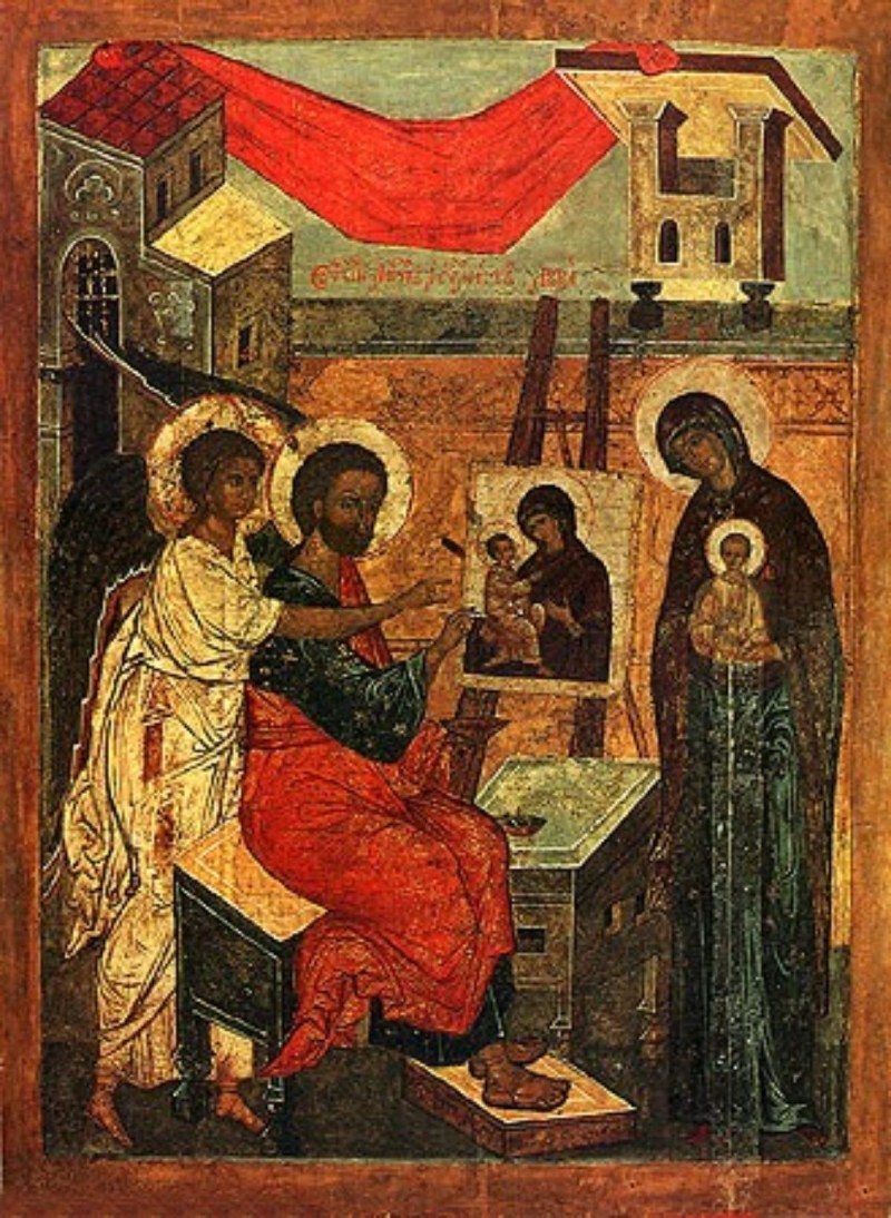 Evangelist Luka pishustchiy ikonu 1200x1641